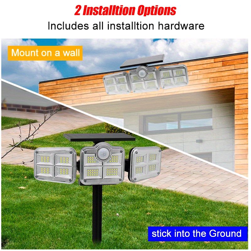 Outdoor Power Lights - 2-Pack Solar-Powered Outdoor Spot Light –