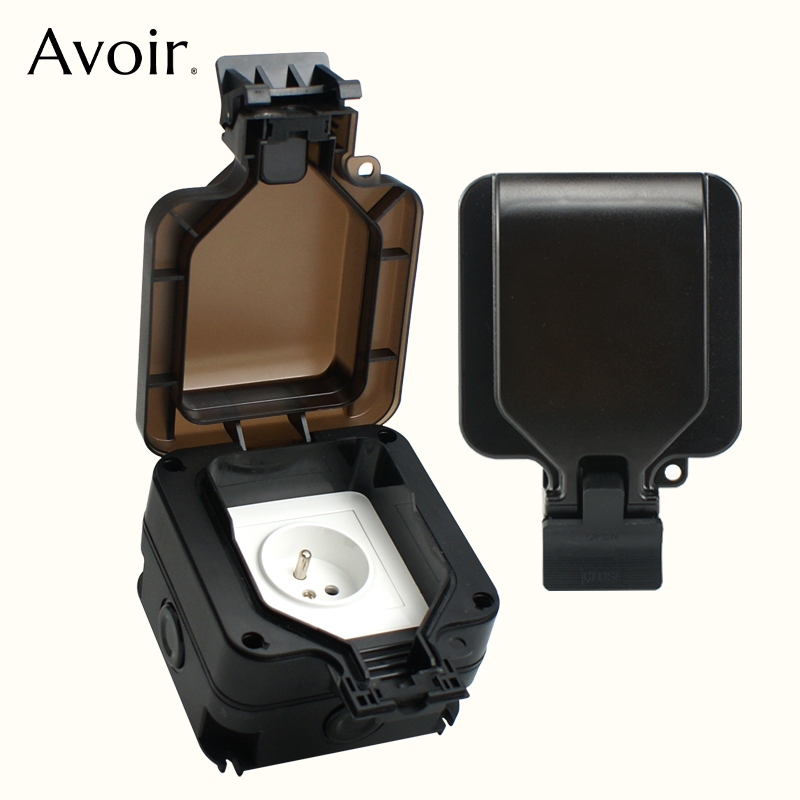 Outdoor Power Outlet Weatherproof - Avoir IP66 Wall Waterproof Socket Single
