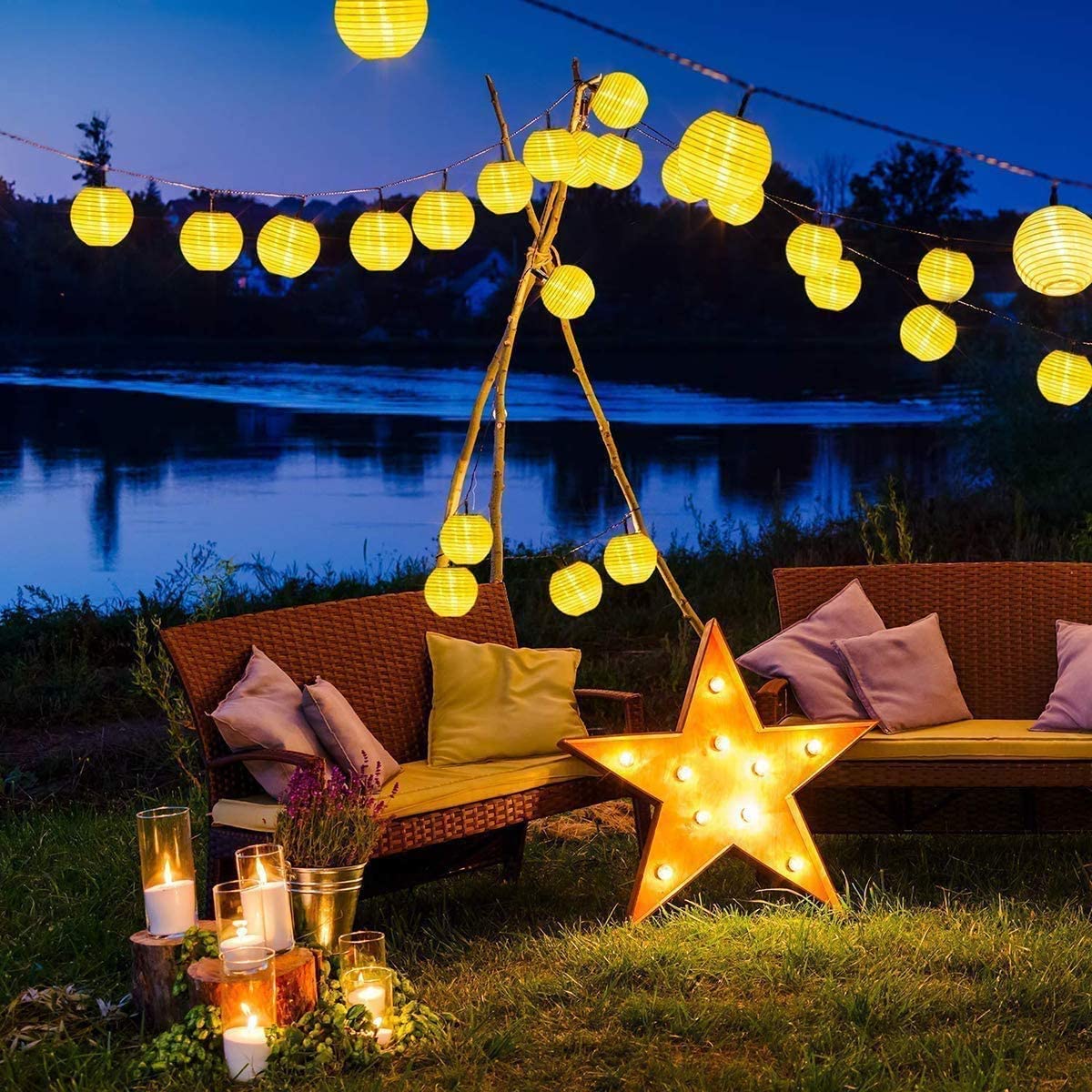 Waterproof Lantern Solar Strin – Outdoor Power Outlet Solar Bewertung und Preis