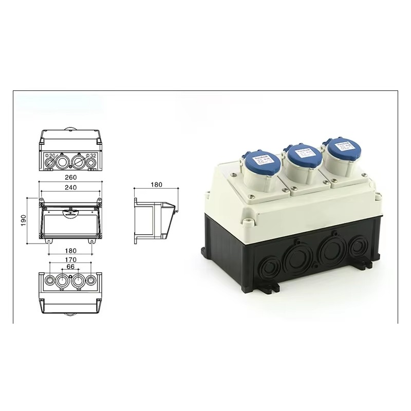32A IP65 waterproof outdoor pl – Outdoor Power Distribution Board Bewertung und Preis