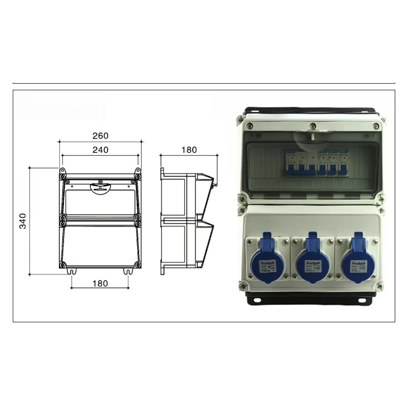32A IP65 waterproof outdoor pl – Outdoor Power Distribution Board Bewertung und Preis
