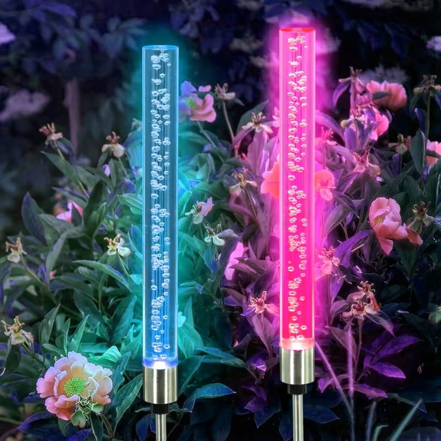 2/4Pcs Color Changing Solar Bu – Outdoor Power Outlet Solar Bewertung und Preis