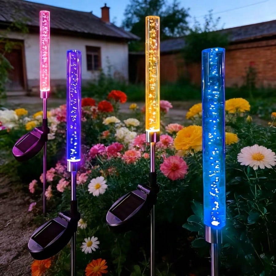 2/4Pcs Color Changing Solar Bu – Outdoor Power Outlet Solar Bewertung und Preis