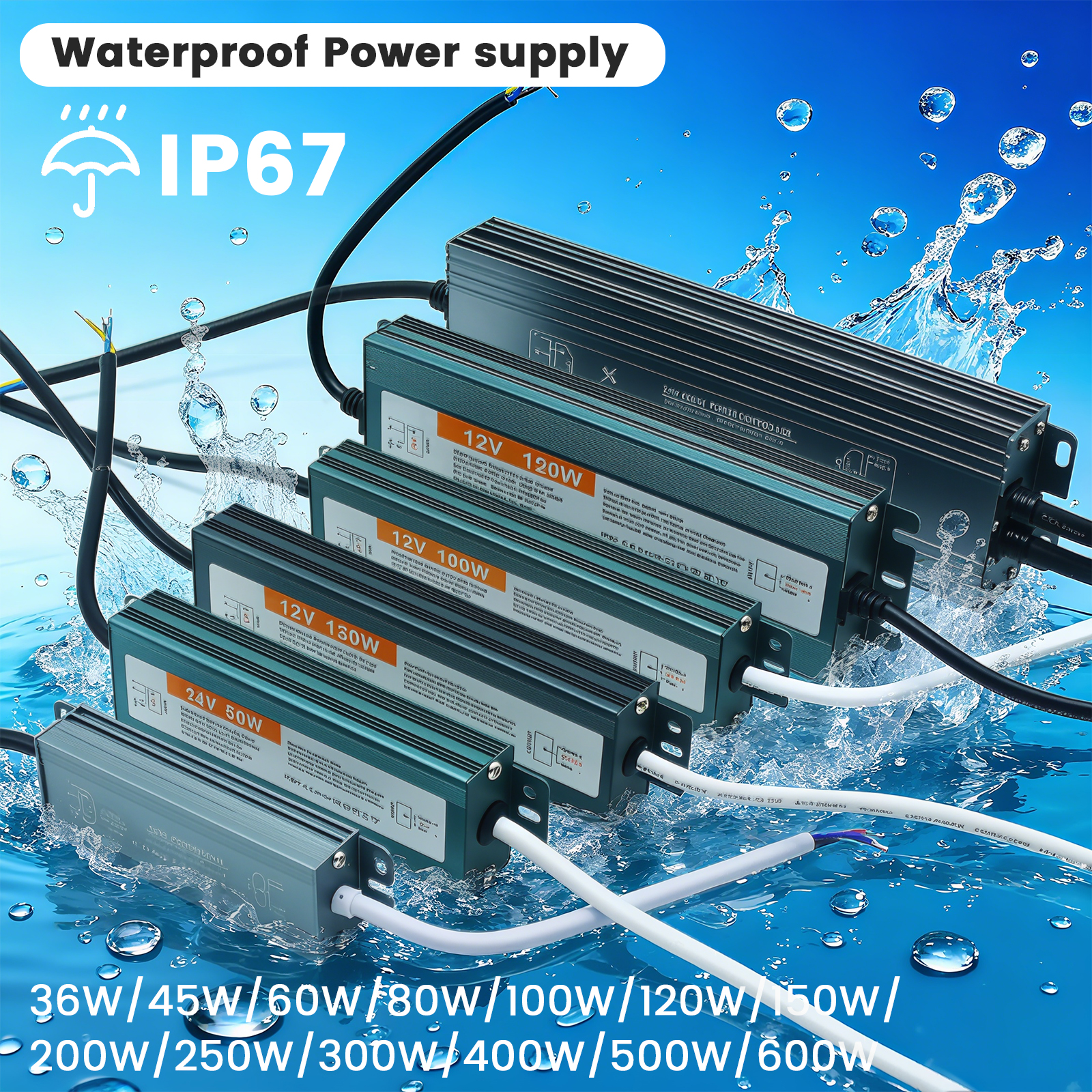 AC/DC Waterproof LED Power Sup – Outdoor Power Transformer Bewertung und Preis