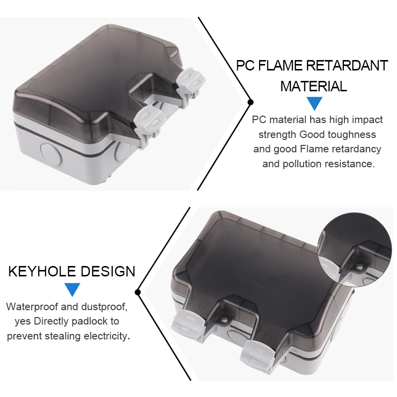 IP66 EU Germany Standard Water – Outdoor Power Outlet Weatherproof Bewertung und Preis