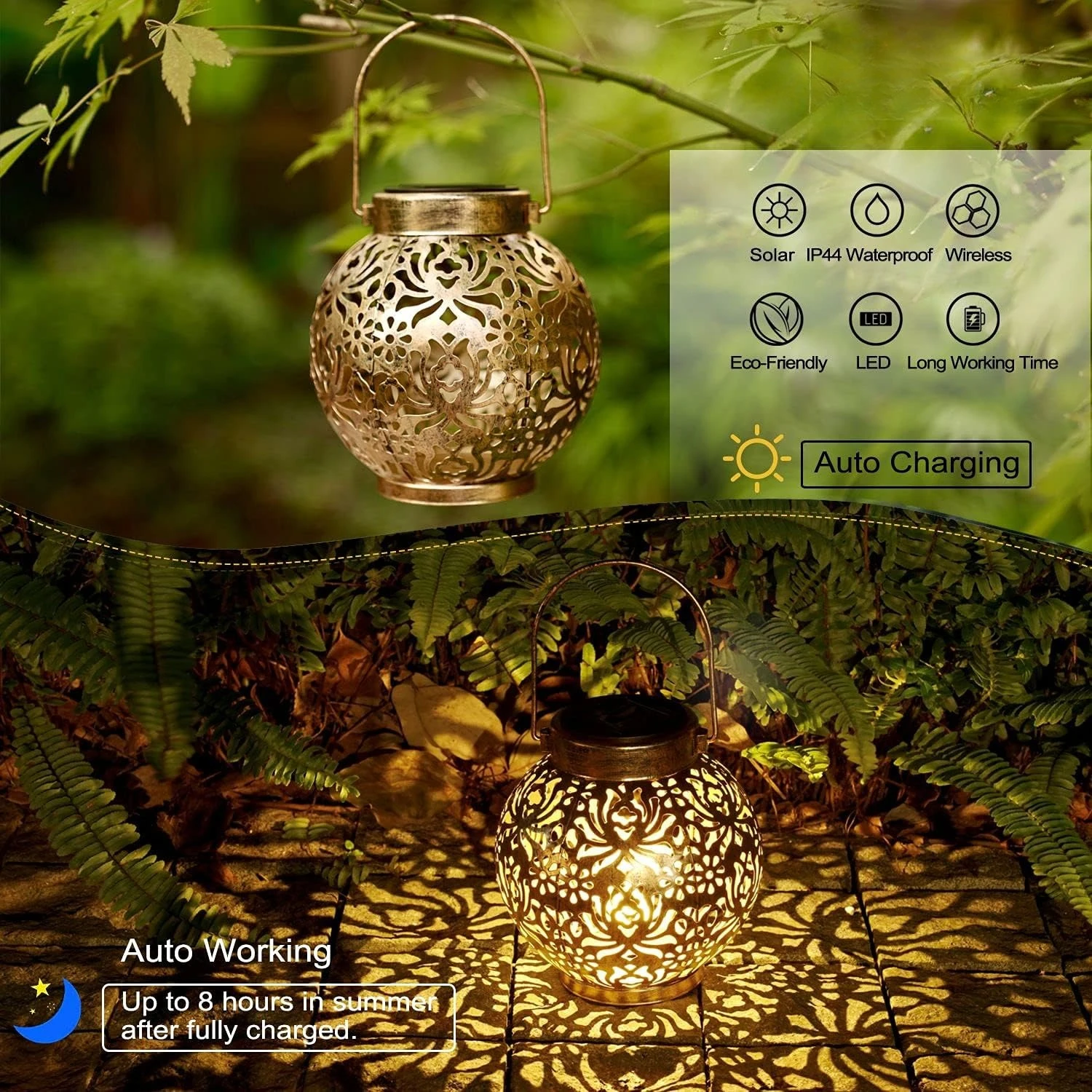 1-6PCS Moroccan Solar Lanterns – Outdoor Power Outlet Solar Bewertung und Preis