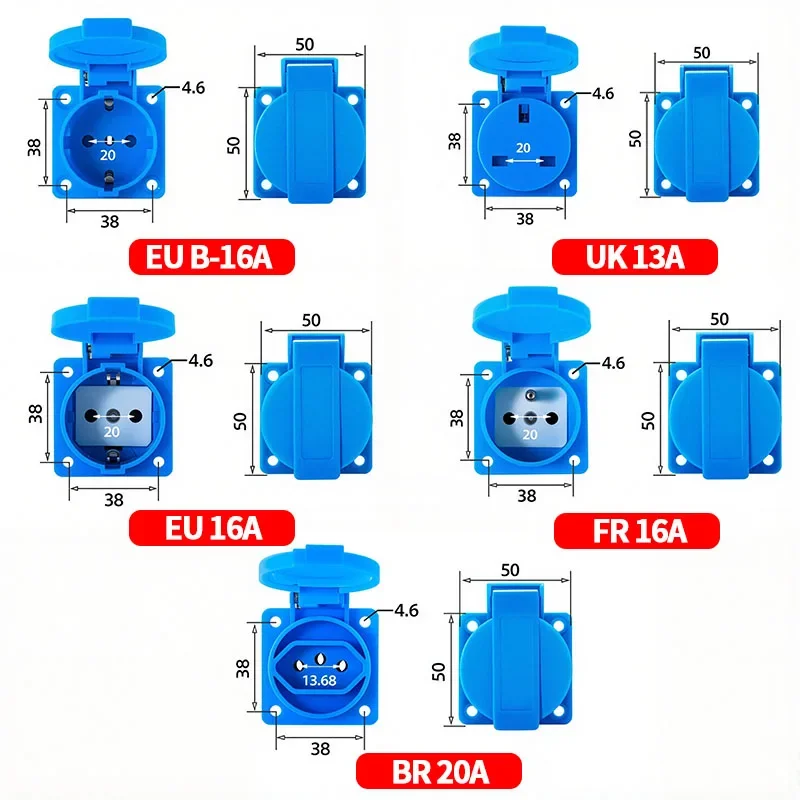 IP54 16A Waterproof Industrial – Outdoor Power Outlet Weatherproof Bewertung und Preis