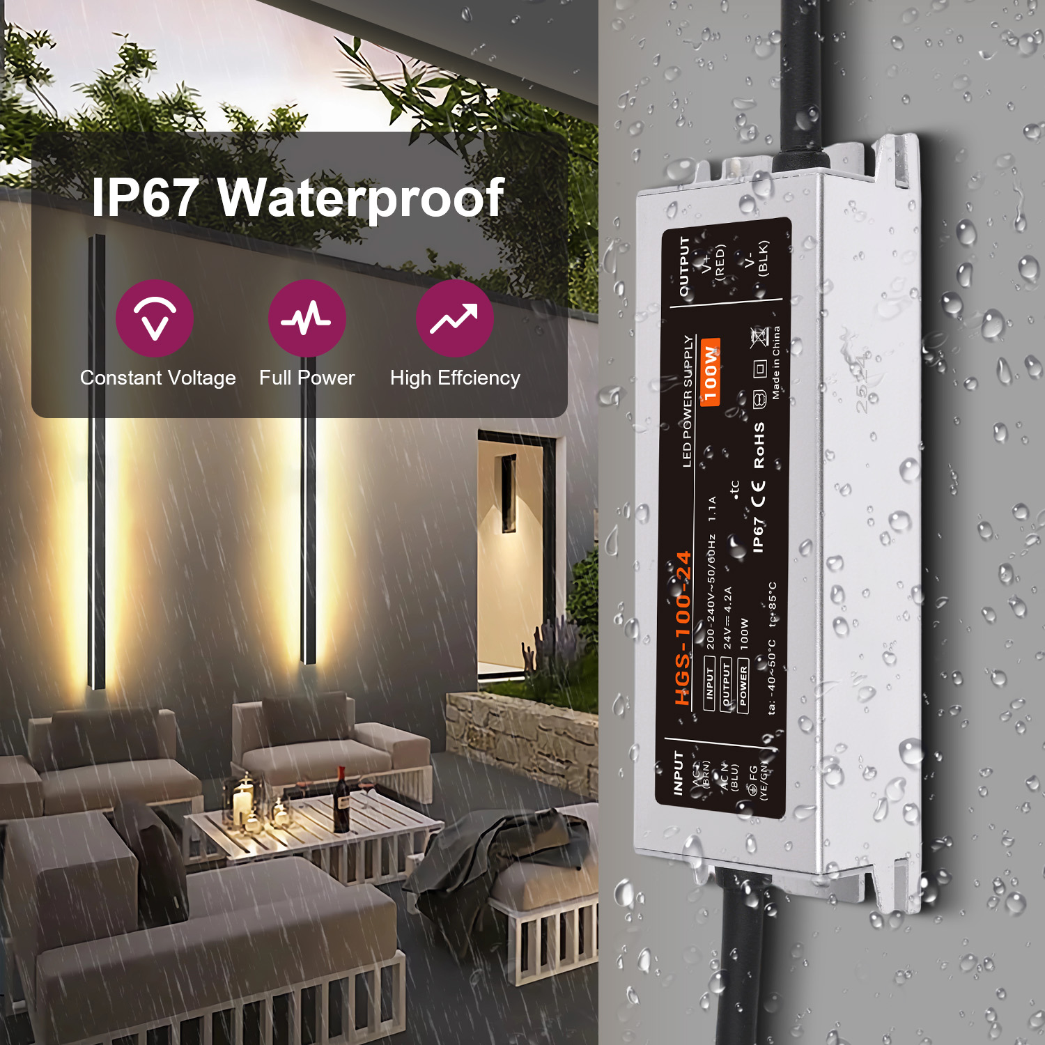 IP67 Waterproof LED Driver AC  – Outdoor Power Transformer Bewertung und Preis