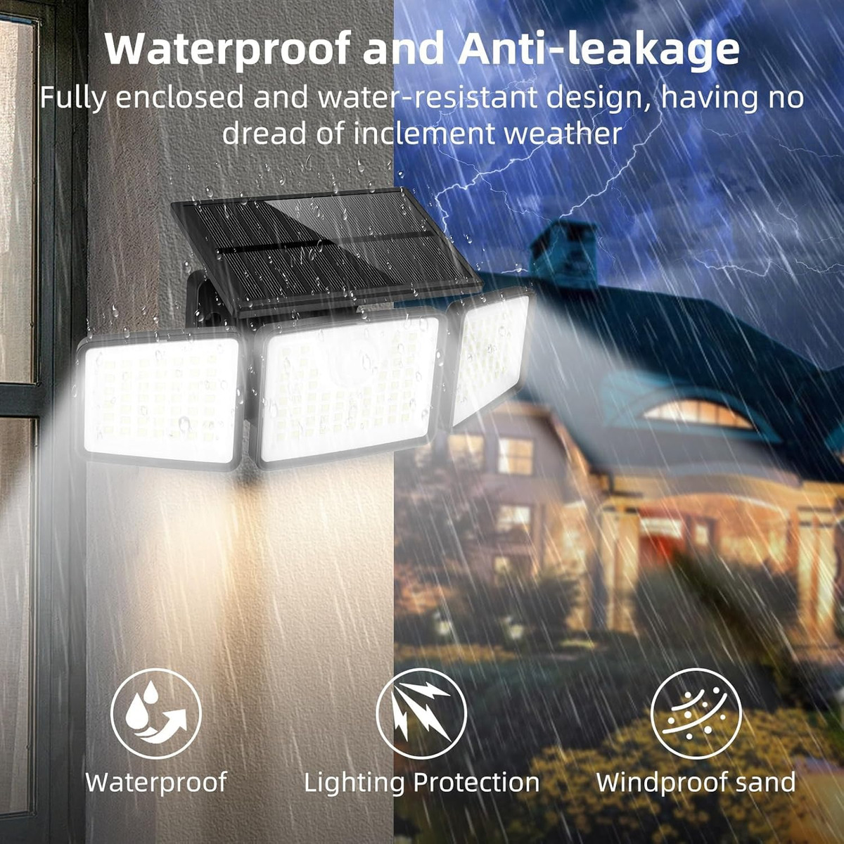 Solar LED Wall Light |Three-he – Outdoor Power Outlet Weatherproof Bewertung und Preis