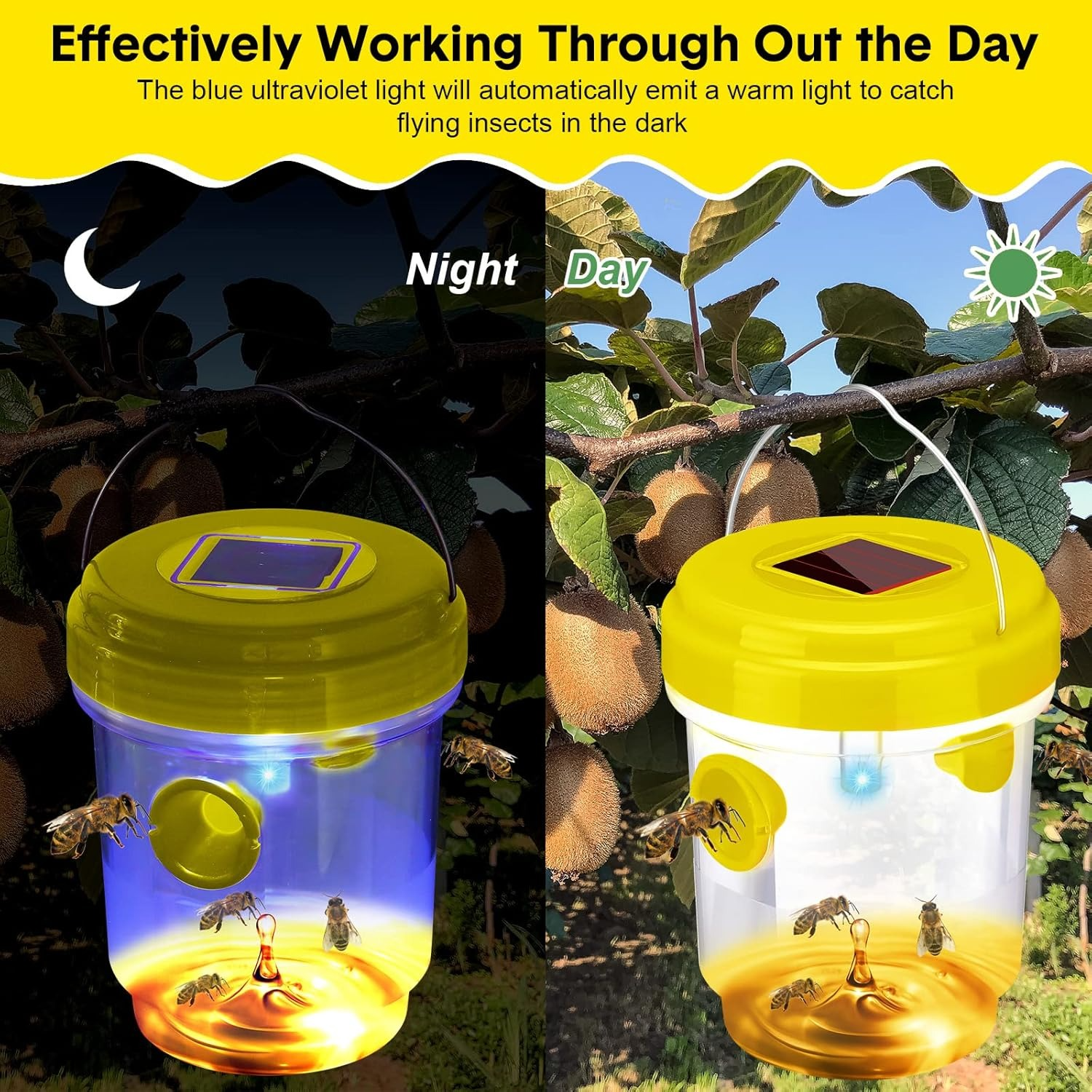 1-6PCS Solar Wasp Trap Waterpr – Outdoor Power Outlet Solar Bewertung und Preis
