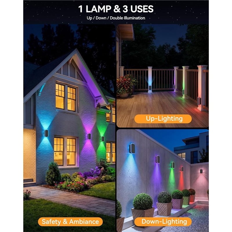 AB66-6PCS RGB Solar Fence Ligh – Outdoor Power Direct Bewertung und Preis